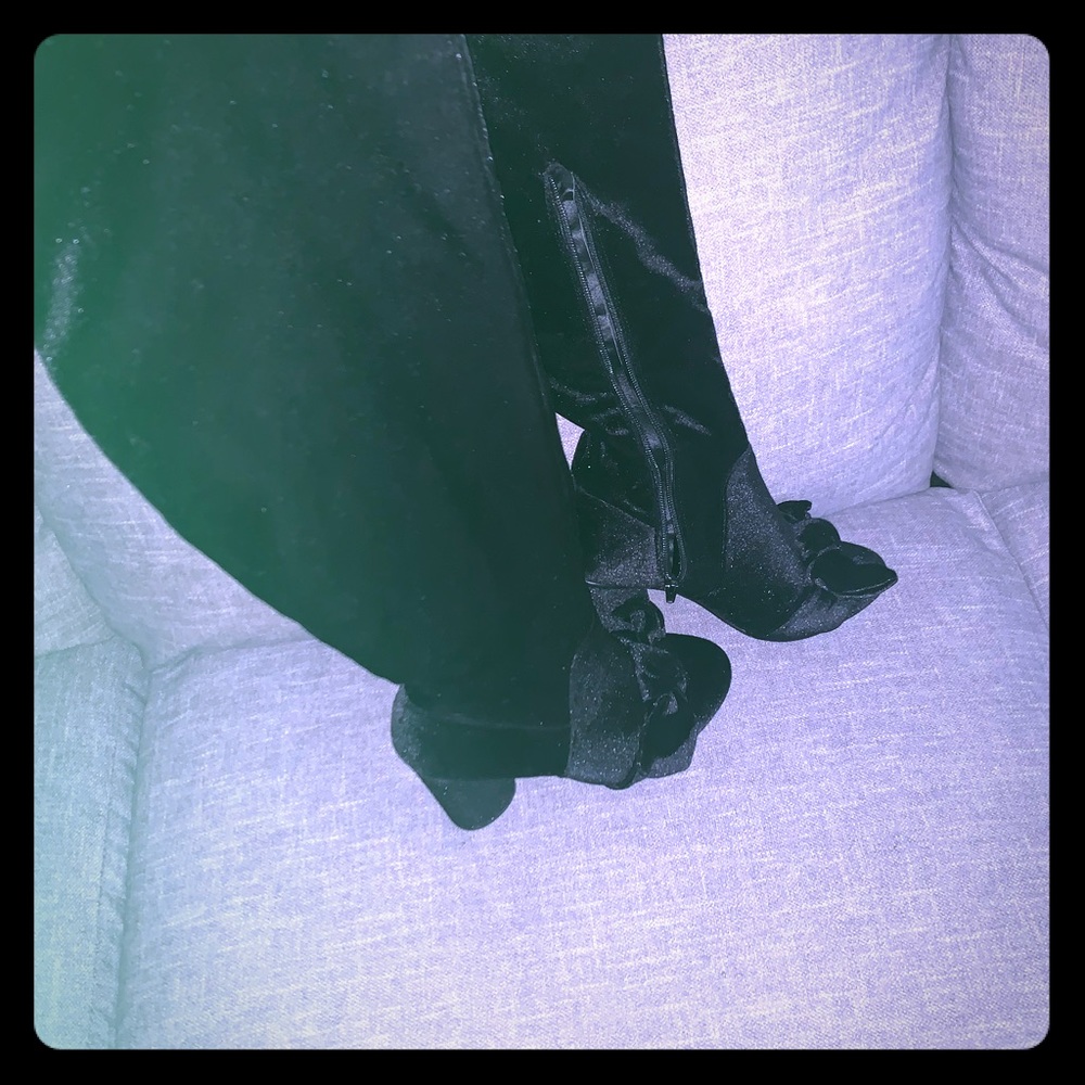 Soft Velvet Knee High Boots